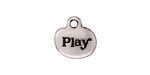 TierraCast Antique Silver (plated) Play Charm w/ Glue In 14mm