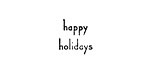 Happy Holidays Mini Rubber Stamp 14mm