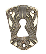 Earthenwood Studio Ceramic Openwork Escutcheon Link 48x32mm