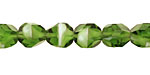 Czech Glass Bottle Green Faceted Nugget 10x8mm