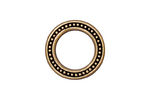 TierraCast Antique Gold (plated) Large Beaded Ring 19mm