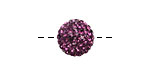 Amethyst Pave (w/ Preciosa Crystals) Round 12mm
