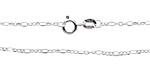 Sterling Silver Finished Varied Oval Chain 18"