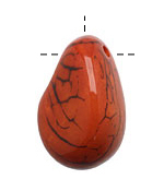 Tagua Nut Orange Nugget (3-hole) 22-30x37-42mm