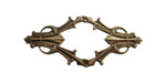 Vintaj Natural Brass Deco Window Filigree 62x28mm
