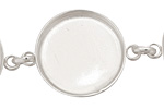 Silver (plated) Circle Bezel Link Bracelet 27mm