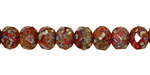 Czech Glass Sunset Park Fire Polished Rondelle 6x9mm