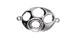 Silver (plated) Oval Link w/ Oval Cutouts 31x18mm