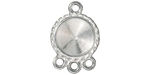 TierraCast Rhodium (plated) Twisted Round Frame 1-3 Link 24x16mm