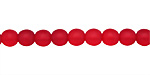Czech Glass Matte Ruby Round 6mm