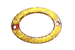 C-Koop Enameled Metal Buttercup Yellow Large Oval Link 34-38x24-25mm