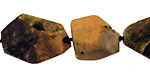 Mexican Sunflower Agate Faceted Nugget (long) 21-33x9-18mm