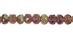 Czech Glass Lilac Garden Fire Polished Rondelle 6x9mm