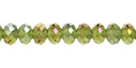 Olivine AB Crystal Faceted Rondelle 8mm