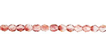 Czech Fire Polished Glass Luster Transparent Pink Round 3mm
