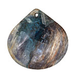 Kyanite (in resin) Flat Teardrop Pendant 40mm