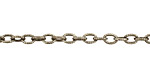 Antique Silver (plated) Etched Oval Cable Chain