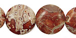 Rosetta Lace Agate Puff Coin 20mm