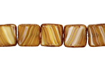 Czech Glass Parchment Square 10mm