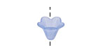 Lucite Sapphire 5 Petal Mini Bellflower 11x14mm