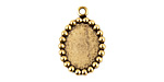 Nunn Design Antique Gold (plated) Vetri Beaded Oval Frame 15x21mm