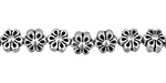 Pewter 6 Petal Daisy 7mm