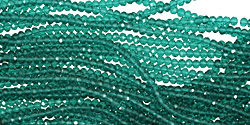 Winter Green Crystal Faceted Rondelle 3mm