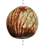 Tagua Nut Turquoise Nugget 40-45x32-36mm