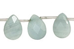 Amazonite Faceted Flat Teardrop 13x18mm