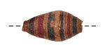 African Paper (tan, jade, burgundy) Rice 29-30x14-15mm