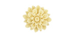 Opaque Ivory Lucite Dahlia Flower Cabochon 16mm