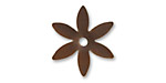 Vintaj Natural Brass 6 Petal Cut Out 19mm