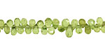 Peridot Faceted Briolette 4x6mm