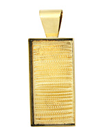 Brass Rectangle Bezel 21x43mm