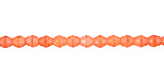 Czech Fire Polished Glass Pink Coral Round 4mm