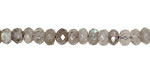 Labradorite Faceted Rondelle 4x6mm