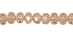 Champagne Crystal Faceted Rondelle 8mm