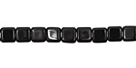 Czech Glass Jet Square 6mm