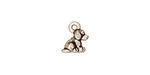 TierraCast Antique Silver (plated) Dog Charm 7x10mm