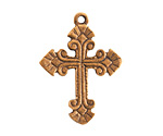 Nunn Design Antique Gold (plated) Large Ornate Cross Charm 26x35mm