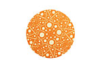 Lillypilly Orange Geometrics Anodized Aluminum Disc 25mm, 24 gauge