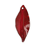 C-Koop Enameled Metal Flame Red Pointed Leaf 15-20x40-45mm
