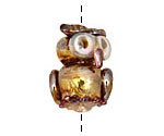 Unicorne Beads Orange Sea Owl 23x18mm