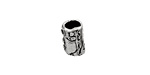 Rustic Charms Sterling Silver Small "Be Here Now" 10x6mm
