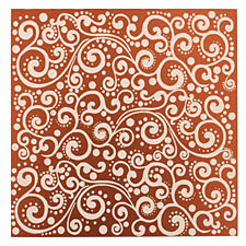 Lillypilly Bronze Scrolling Vine Anodized Aluminum Sheet 3"x3", 24 gauge