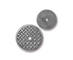 TierraCast Antique Pewter (plated) Woven Disk 18mm