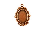 Stampt Antique Copper (plated) Looking Glass Oval Setting 10x14mm