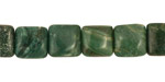 African Jade (dk. green) Puff Square 10mm