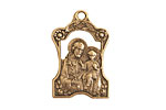 Nunn Design Antique Gold (plated) Tutor Medallion 16x28mm