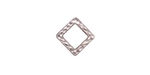 TierraCast Rhodium (plated) Small Hammered Square Link 10mm